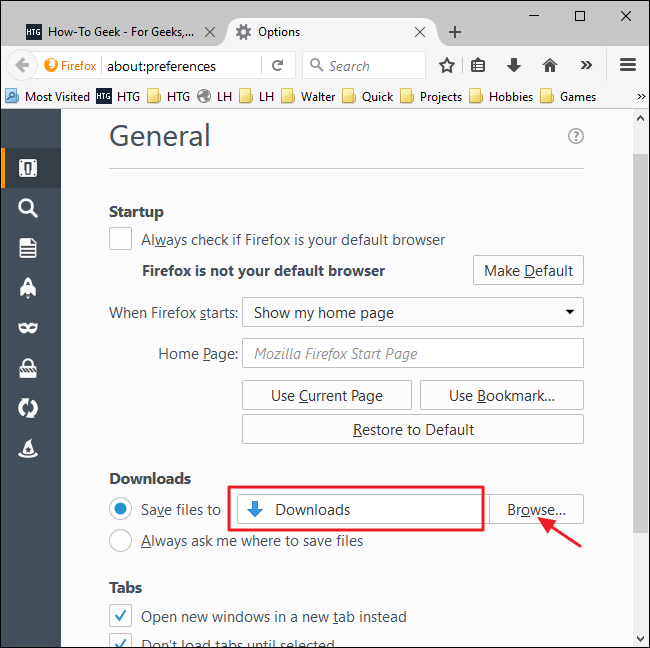 Firefox downloads folder windows